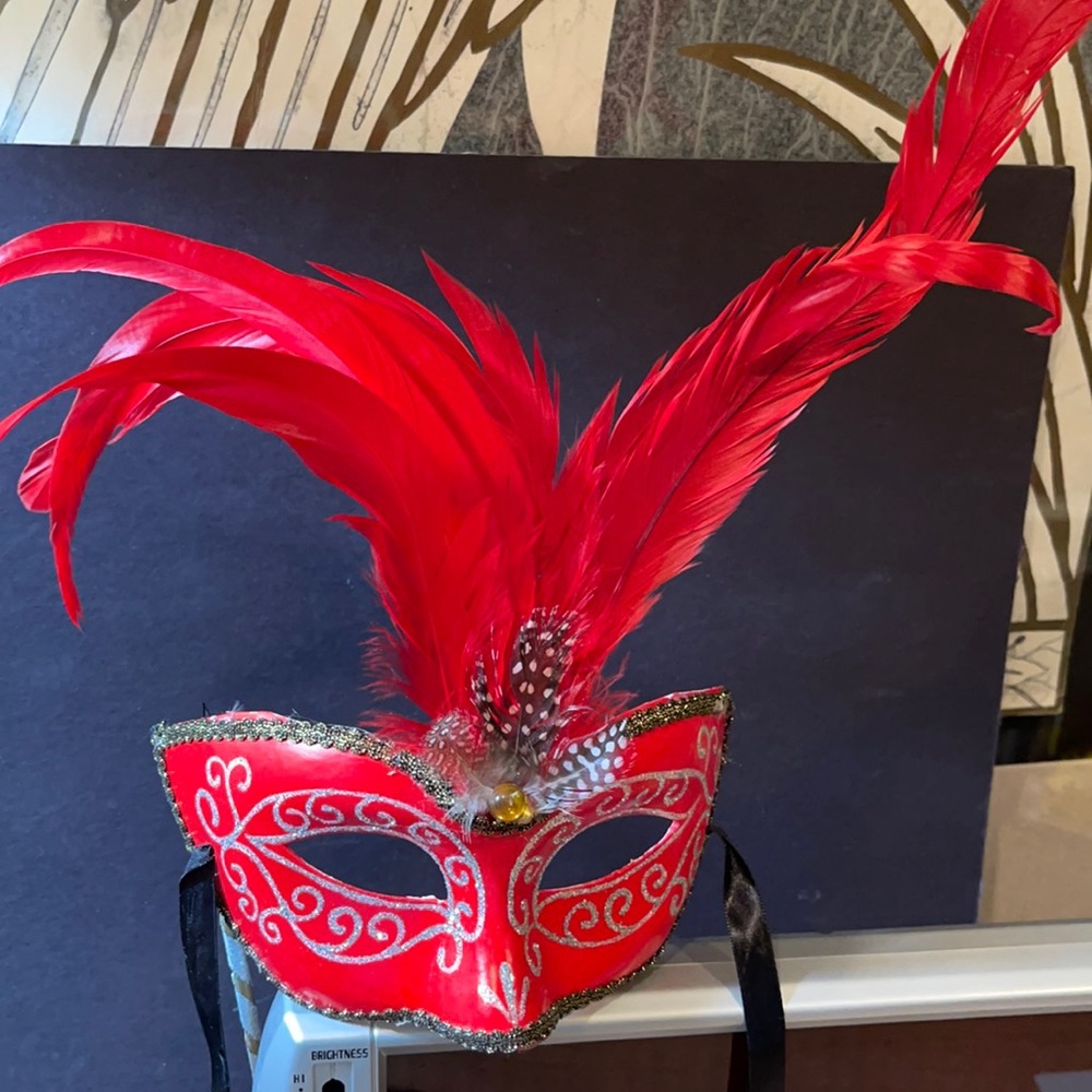 🎃 Vntg Authentic Paper Mache Venetian Mask